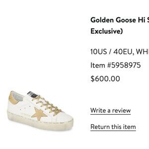 Golden Goose Hi Star Metallic Platform Sneaker (Women) (Nordstrom Exclusive)
